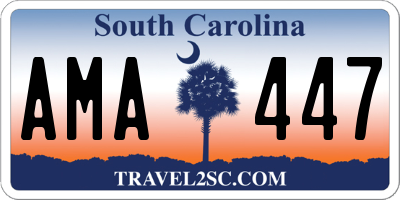 SC license plate AMA447