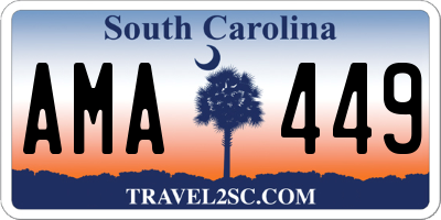 SC license plate AMA449