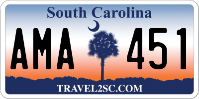 SC license plate AMA451