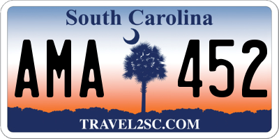 SC license plate AMA452