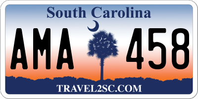 SC license plate AMA458