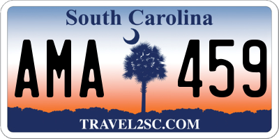 SC license plate AMA459