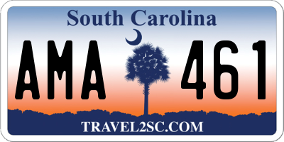 SC license plate AMA461
