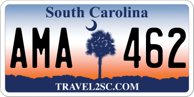 SC license plate AMA462