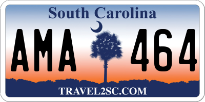 SC license plate AMA464