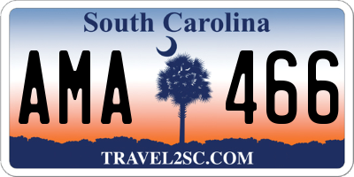 SC license plate AMA466