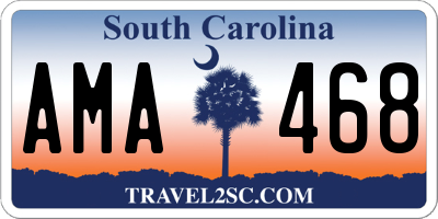SC license plate AMA468