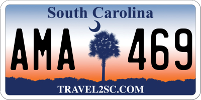 SC license plate AMA469