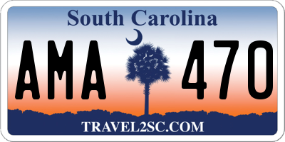 SC license plate AMA470