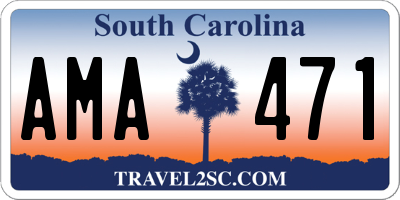 SC license plate AMA471