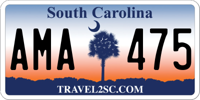 SC license plate AMA475