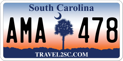 SC license plate AMA478