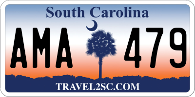 SC license plate AMA479
