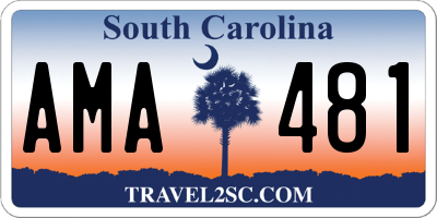SC license plate AMA481