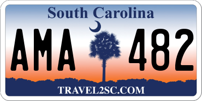 SC license plate AMA482