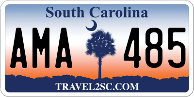 SC license plate AMA485