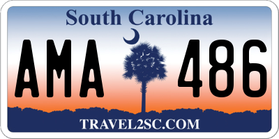 SC license plate AMA486