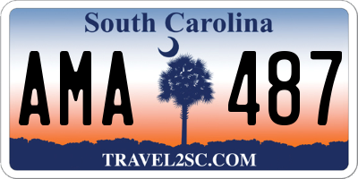SC license plate AMA487