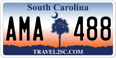 SC license plate AMA488