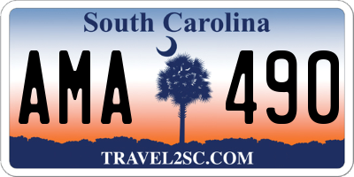 SC license plate AMA490