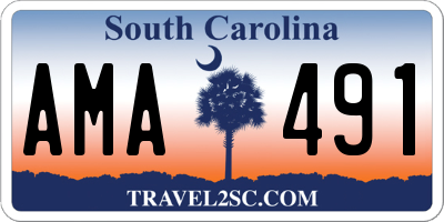 SC license plate AMA491