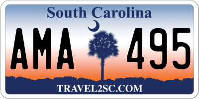 SC license plate AMA495
