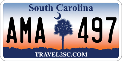 SC license plate AMA497