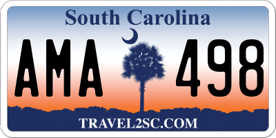 SC license plate AMA498