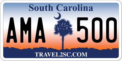 SC license plate AMA500