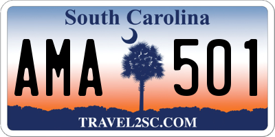 SC license plate AMA501