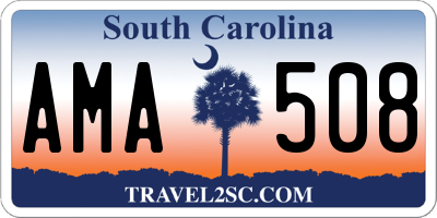 SC license plate AMA508