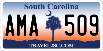 SC license plate AMA509
