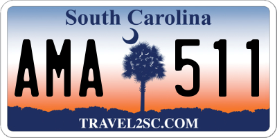 SC license plate AMA511