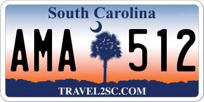 SC license plate AMA512