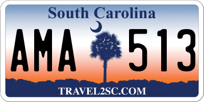 SC license plate AMA513