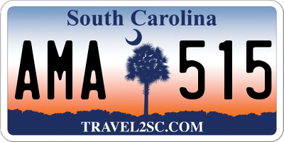 SC license plate AMA515