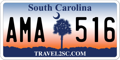 SC license plate AMA516
