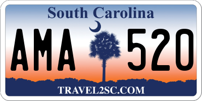 SC license plate AMA520