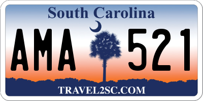 SC license plate AMA521