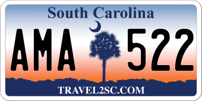 SC license plate AMA522