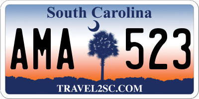 SC license plate AMA523