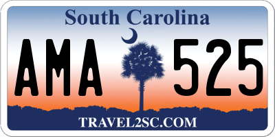 SC license plate AMA525