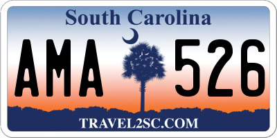 SC license plate AMA526