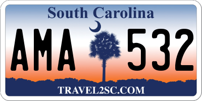 SC license plate AMA532