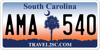 SC license plate AMA540