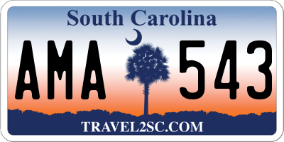 SC license plate AMA543