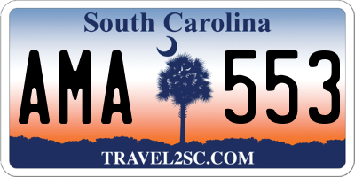 SC license plate AMA553