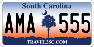 SC license plate AMA555