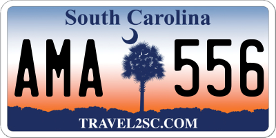 SC license plate AMA556