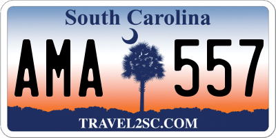 SC license plate AMA557